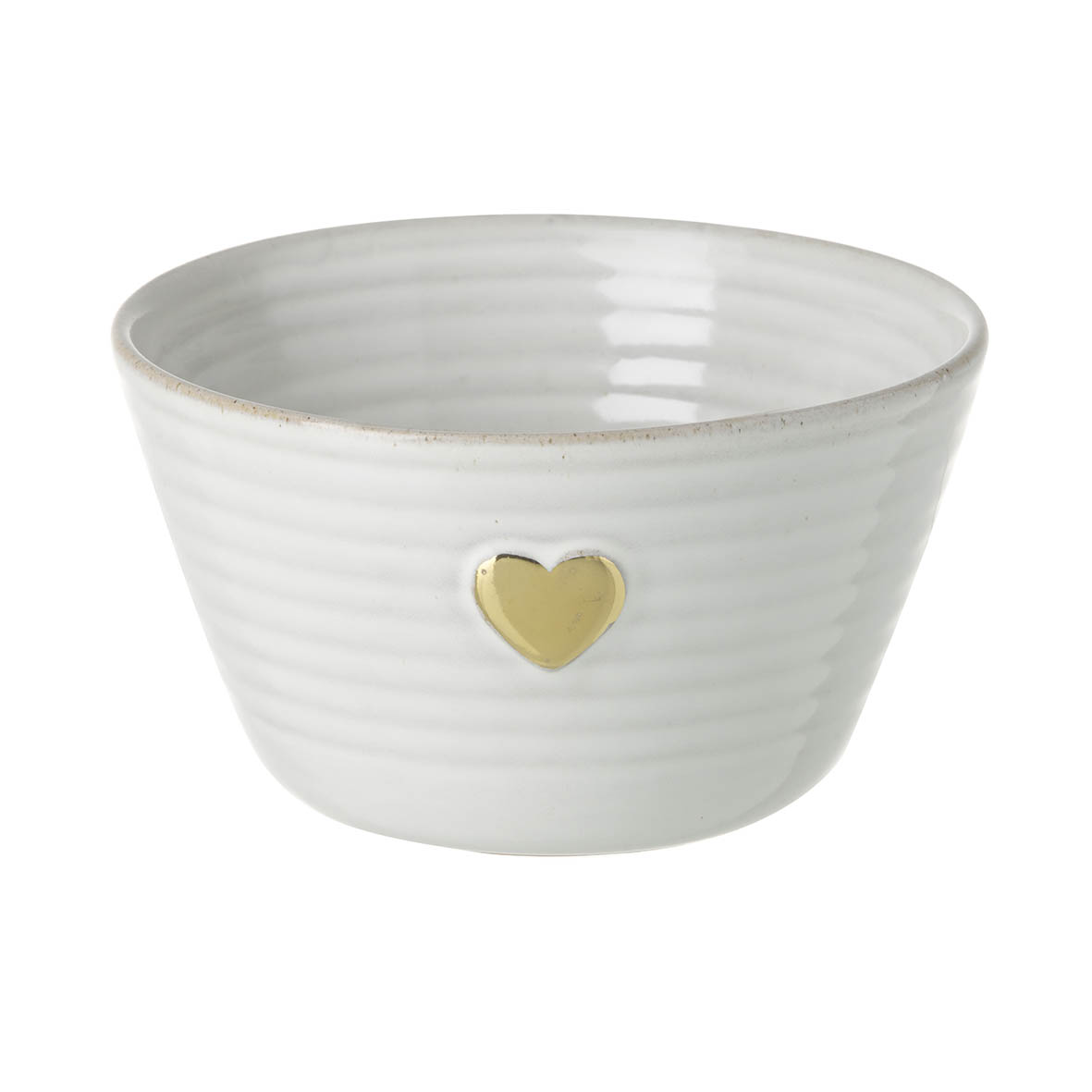 Bowl Ø16x8 cm GOLD HEART cream porcelain