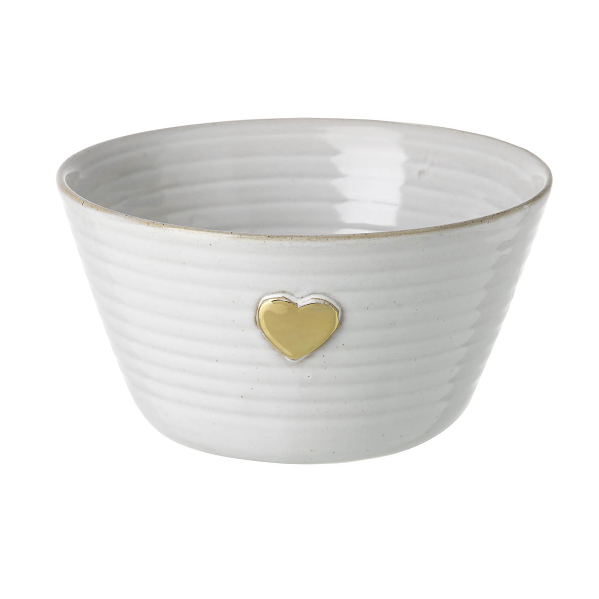 Bowl Ø12x11,5 cm GOLD HEART cream porcelain