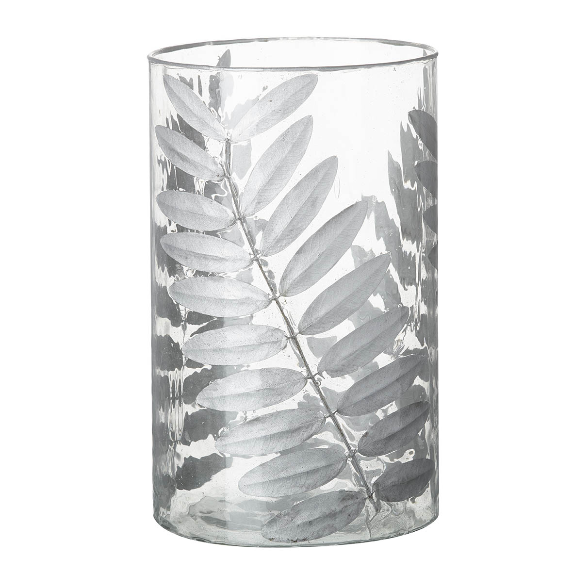 Hurricane 15x15x25 cm LEAF platinum glass