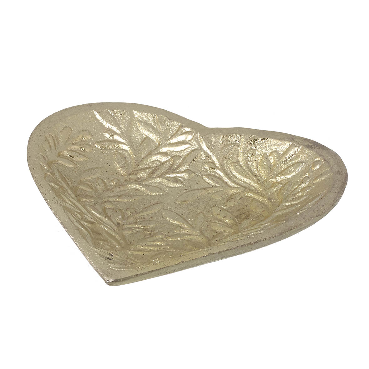 Dish 11x11x1,5 cm FANCY HEART gold aluminium