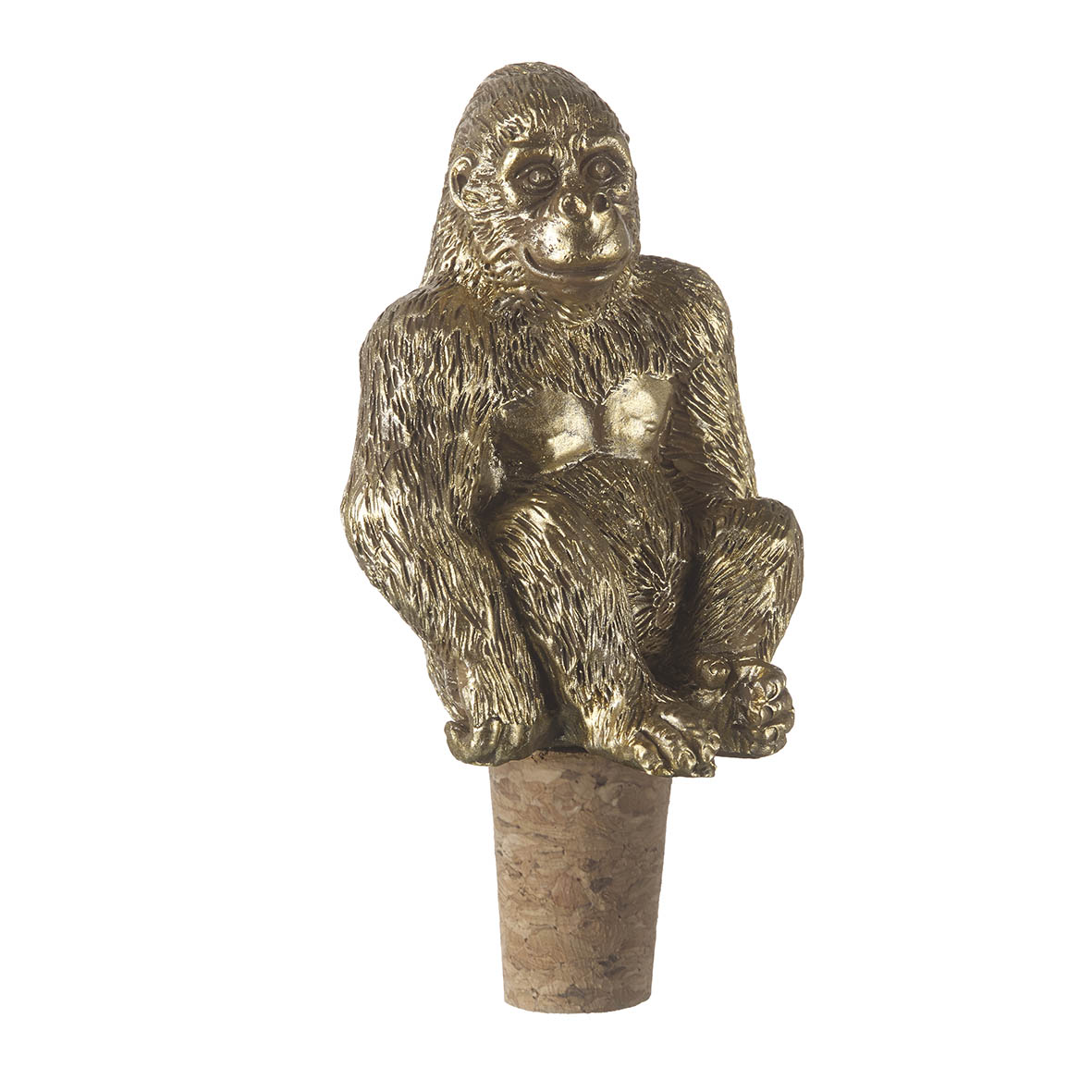 Bottle Stopper 6x5x10,5 cm GORILLA gold