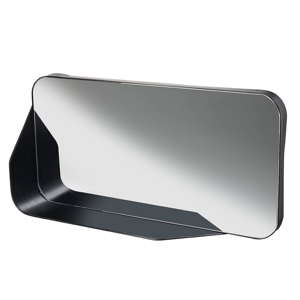 Mirror with shelf 71,5x15x36,5 cm WALL black