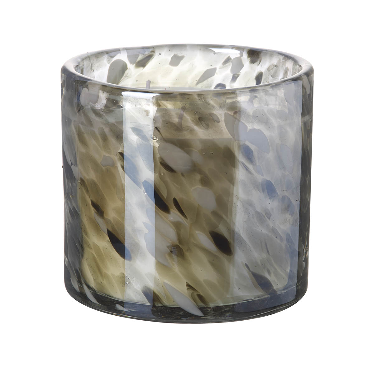 Votive with wax 12x12x12 cm LANGHAM black