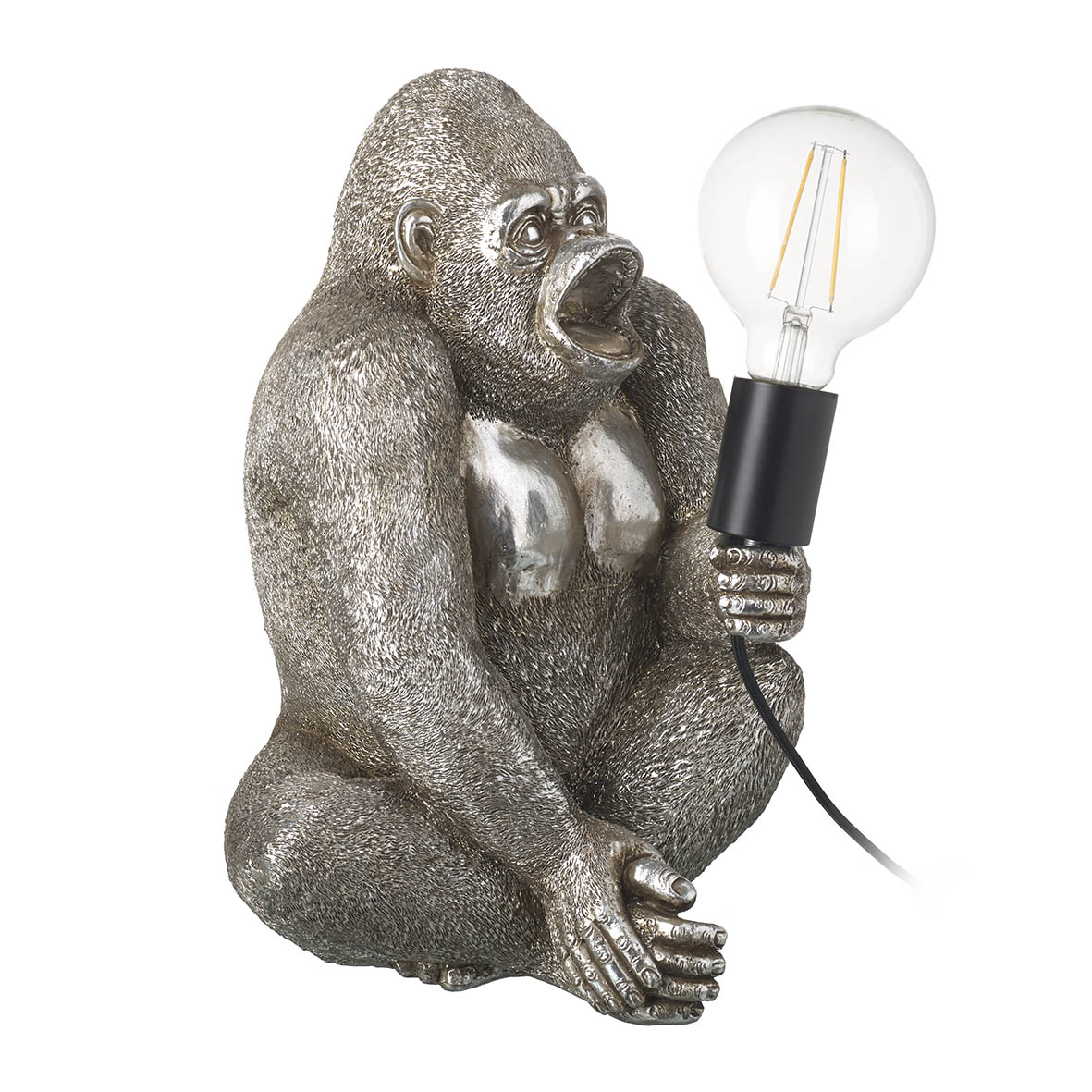 Table Lamp 26x25x38 cm ELTON THE GORILLA platinum