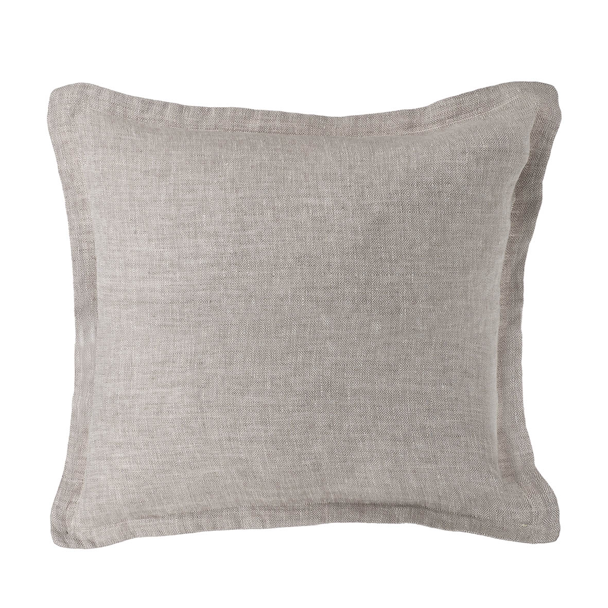 Cushion 45x45x15 cm DIAMOND WEAVE stone linen