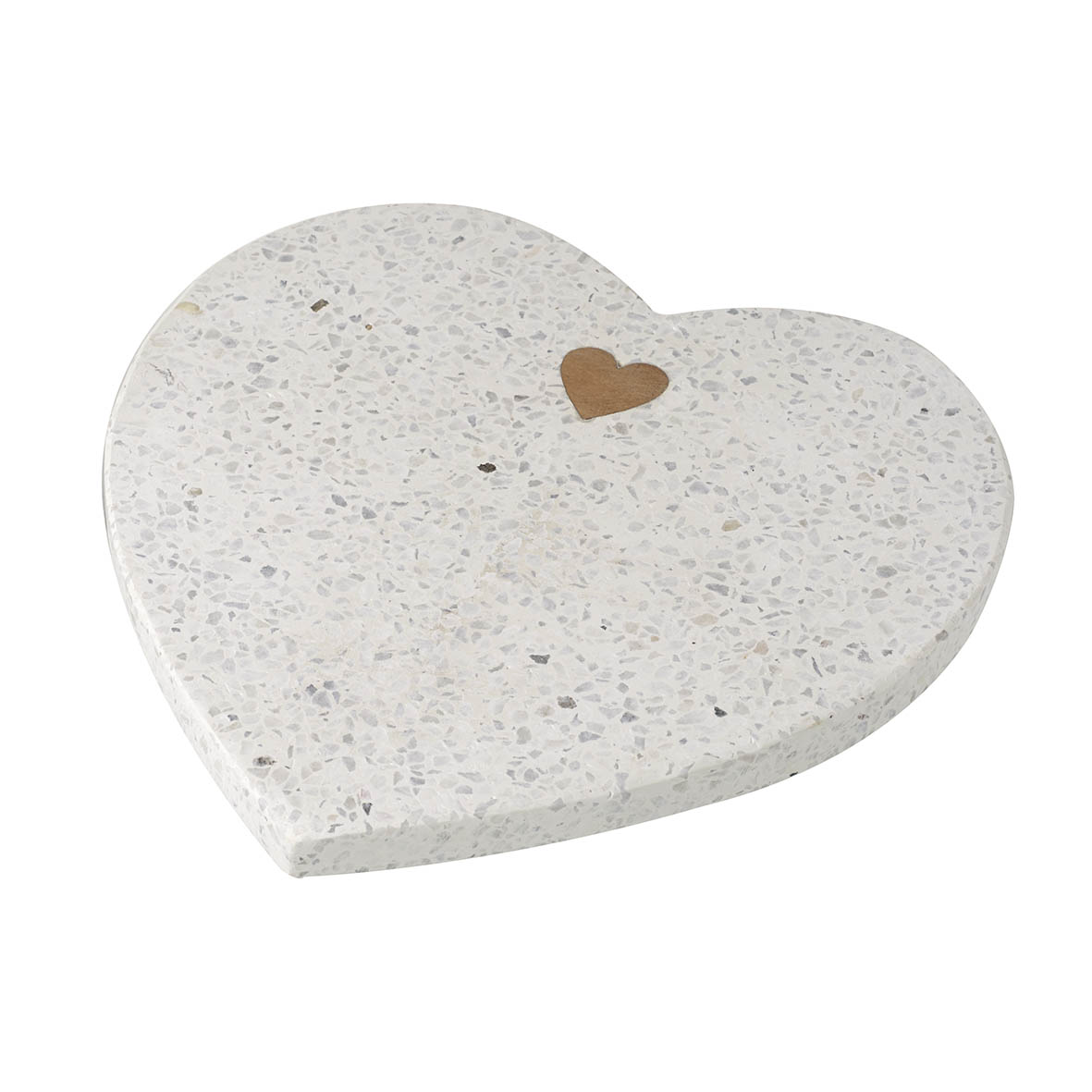 Board 21x21x1,5 TERRAZZO HEART white