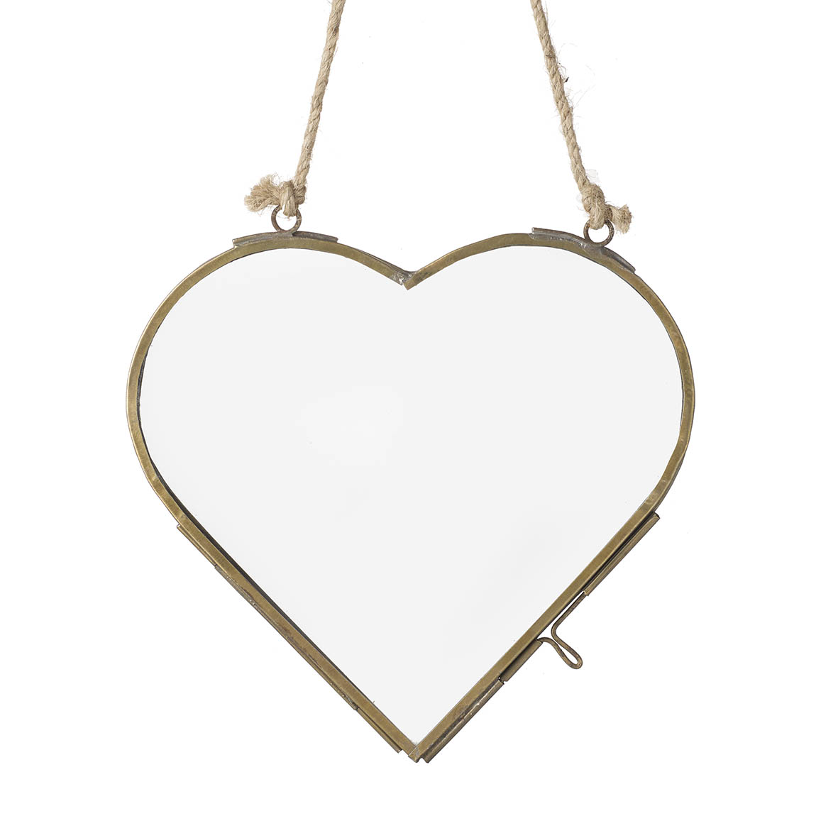 Hanging Photo Frame 15x15x1 cm HEART bronze