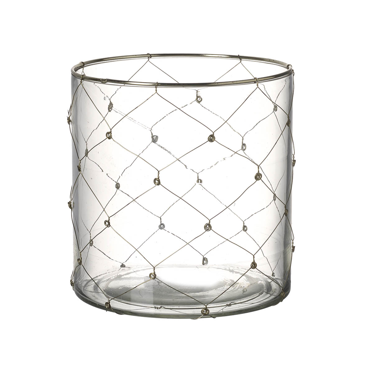 Tealight holder Ø13x13 cm ANAYA gold glass