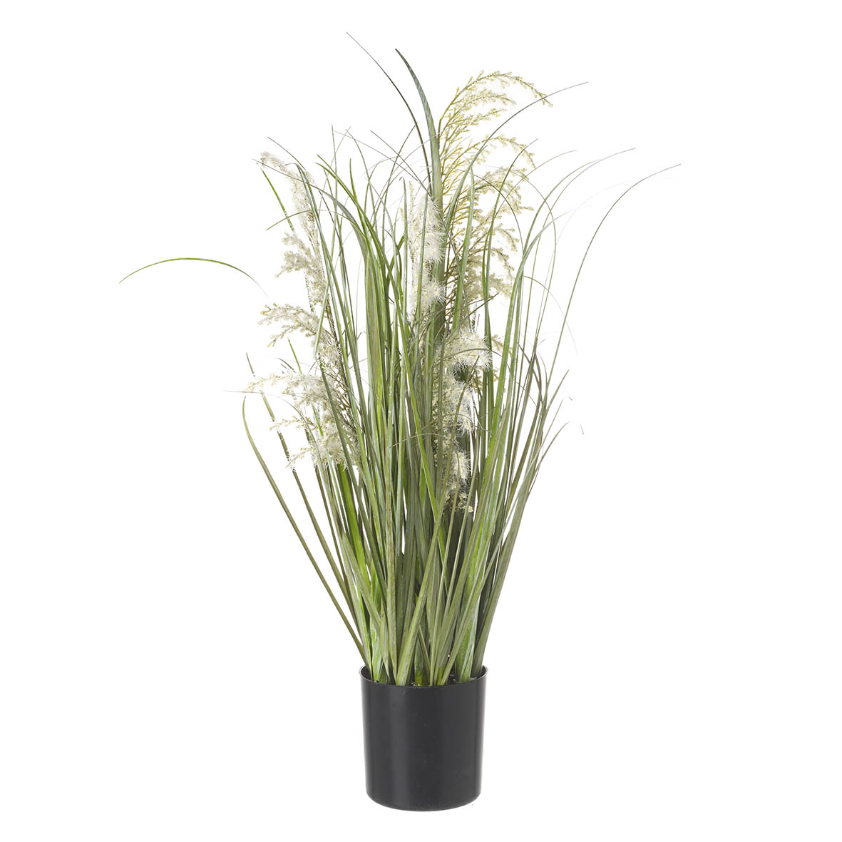 Potted plant Ø21x58 cm FEATHERED GRASS white
