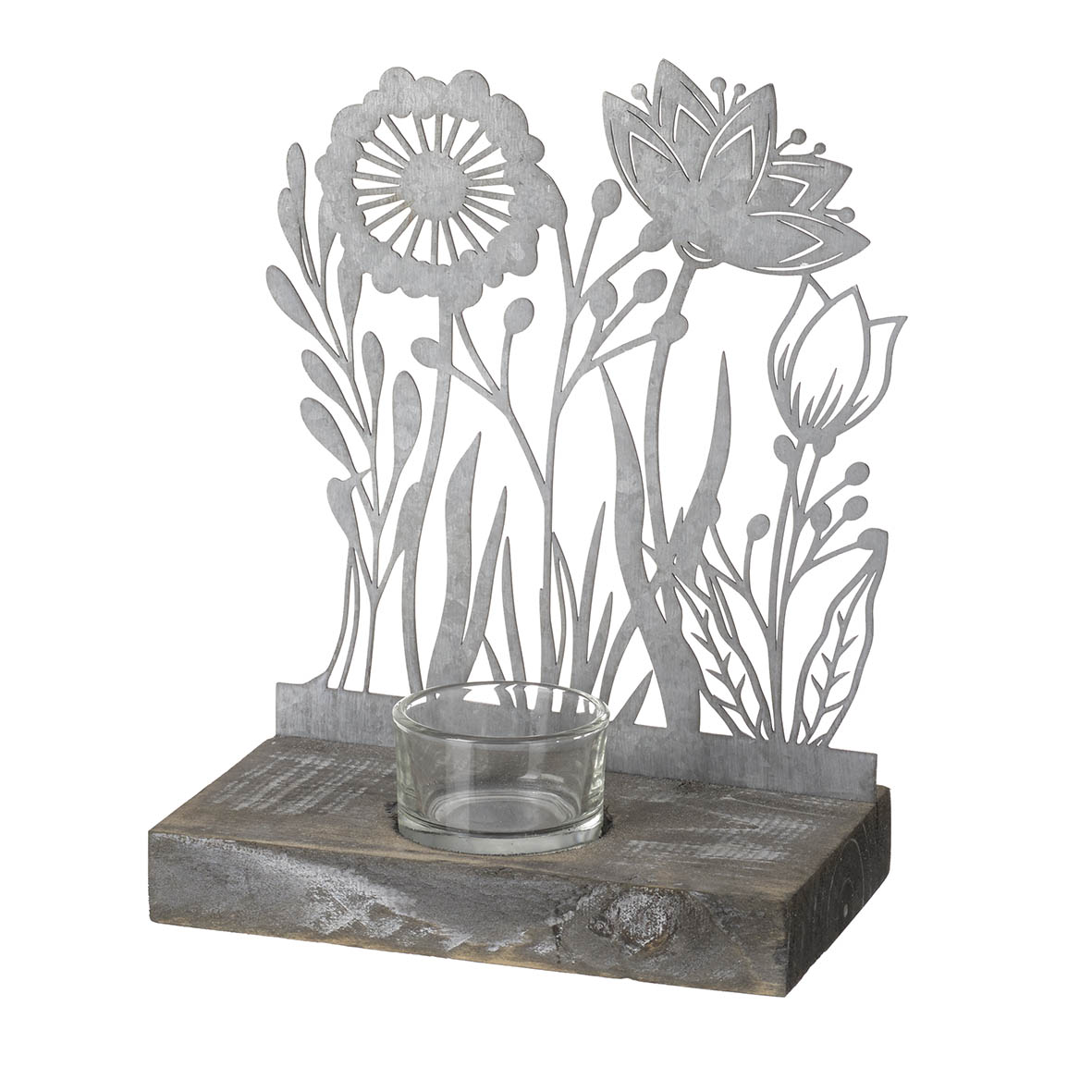 Tealight holder 20,5x9x16 cm MEADOW grey