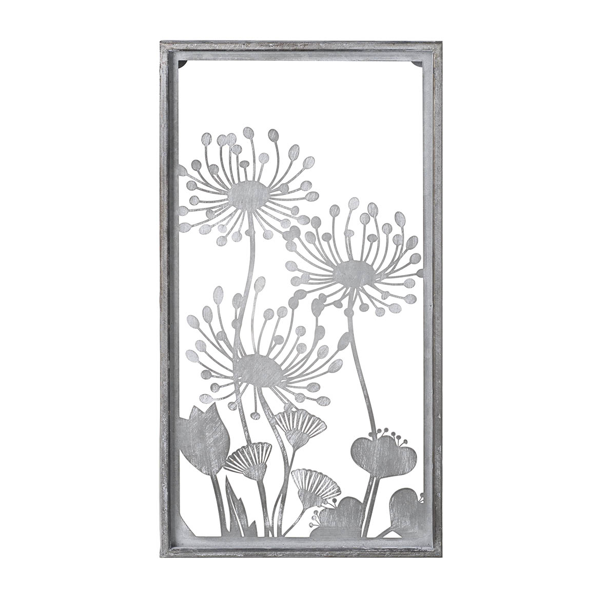 Wall art 20,5x2x40 cm ALLIUM grey metal