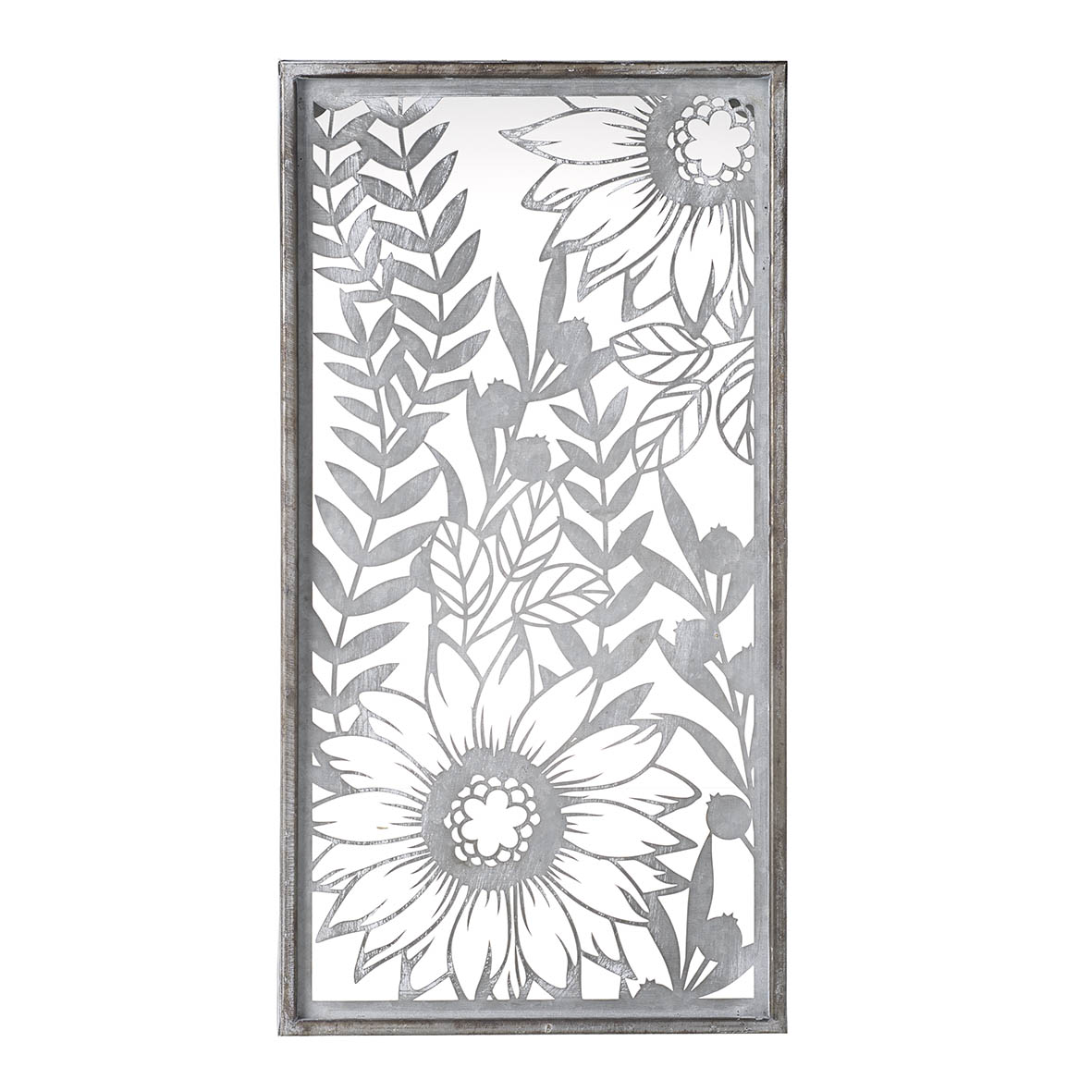 Wall art 20,5x2x40 cm DAISY grey metal