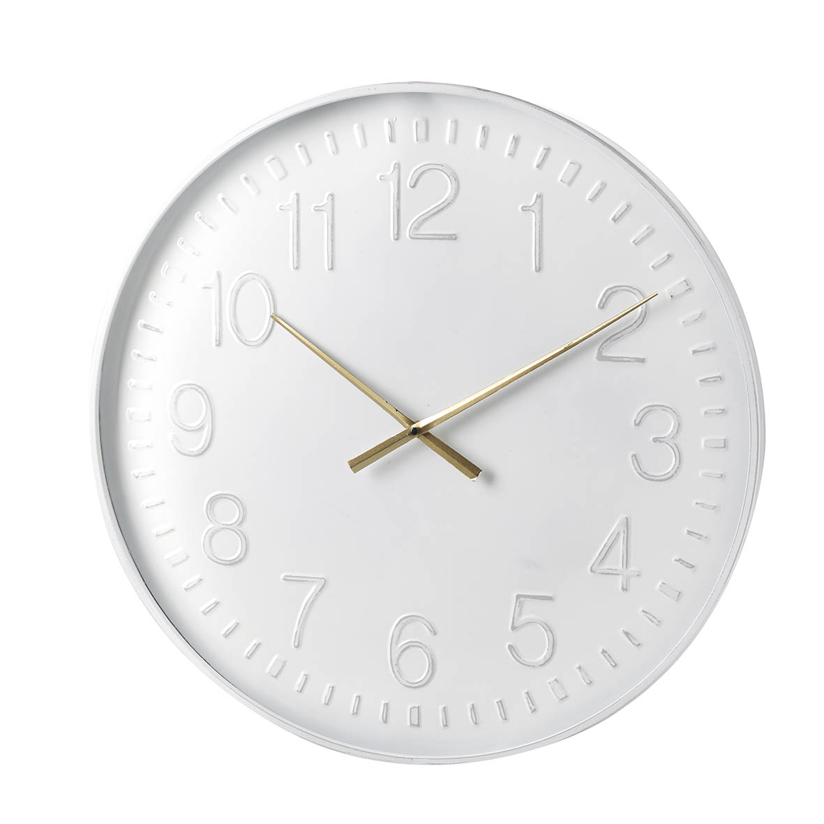 Clock 60x5x60 cm BOSCOMBE white metal