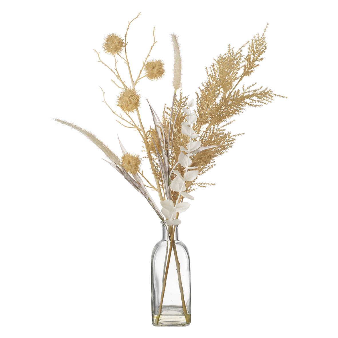 Arrangement in vase 35x30x60 cm DRY FLORAL cream