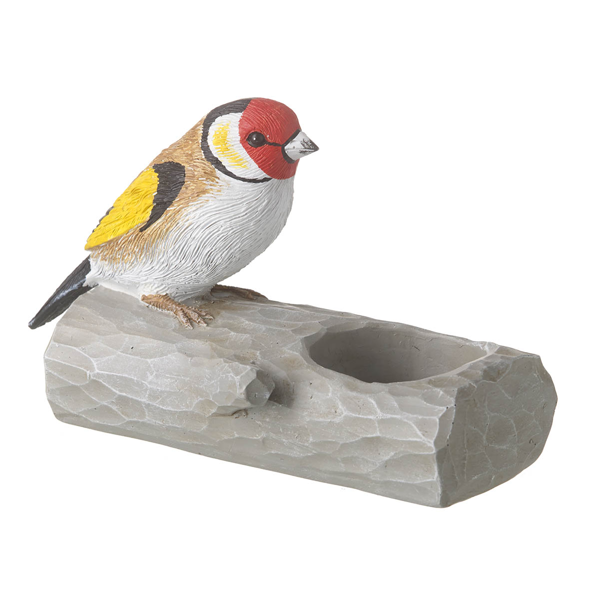 Tealight holder 14,5x7,5x9,5 cm GOLDFINCH red/yellow