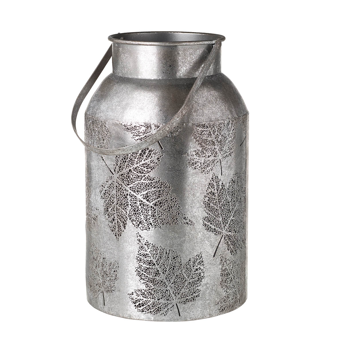 Lantern Ø19,5x32 cm AUTUMN LEAF silver