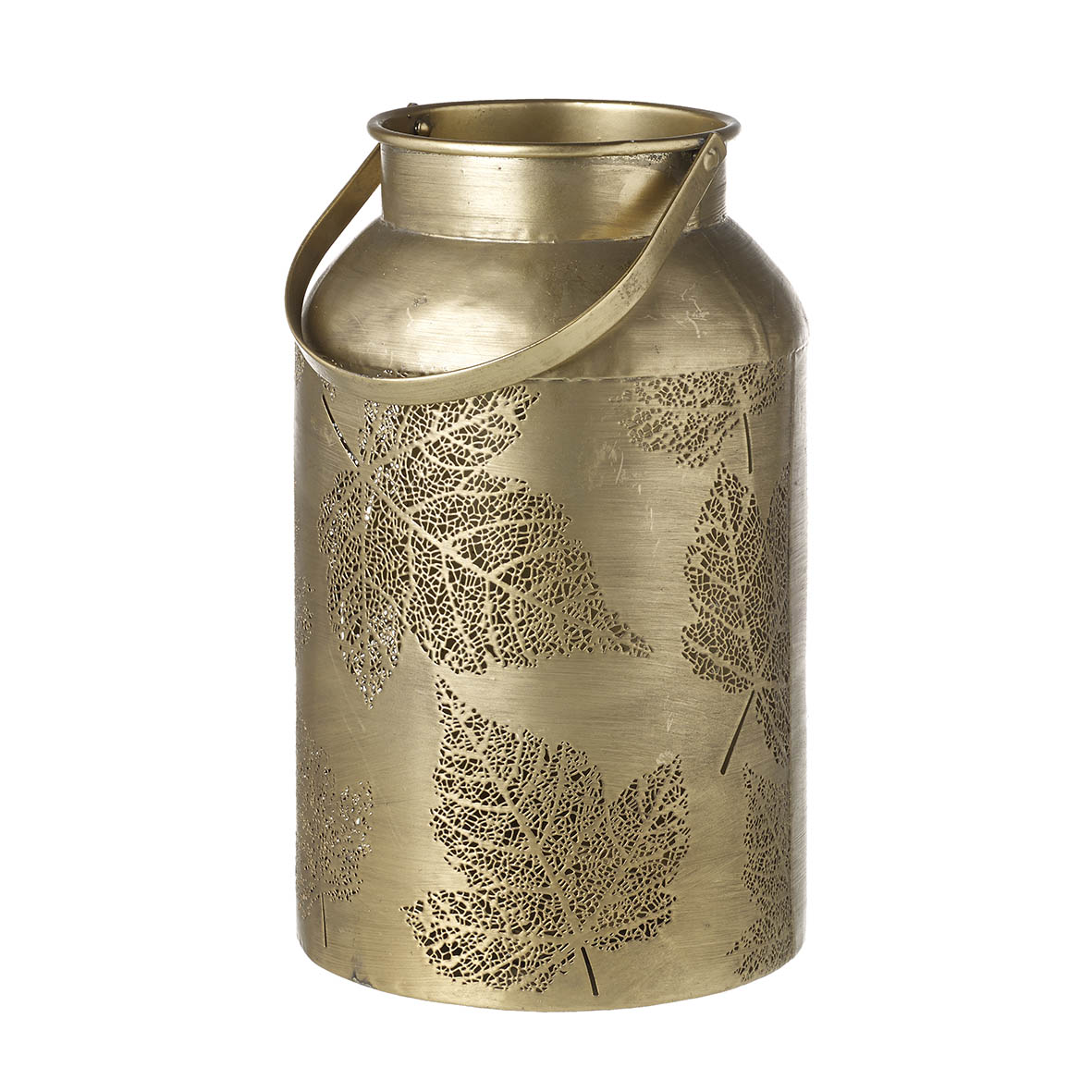 Lantern Ø16x27 cm AUTUMN LEAF gold