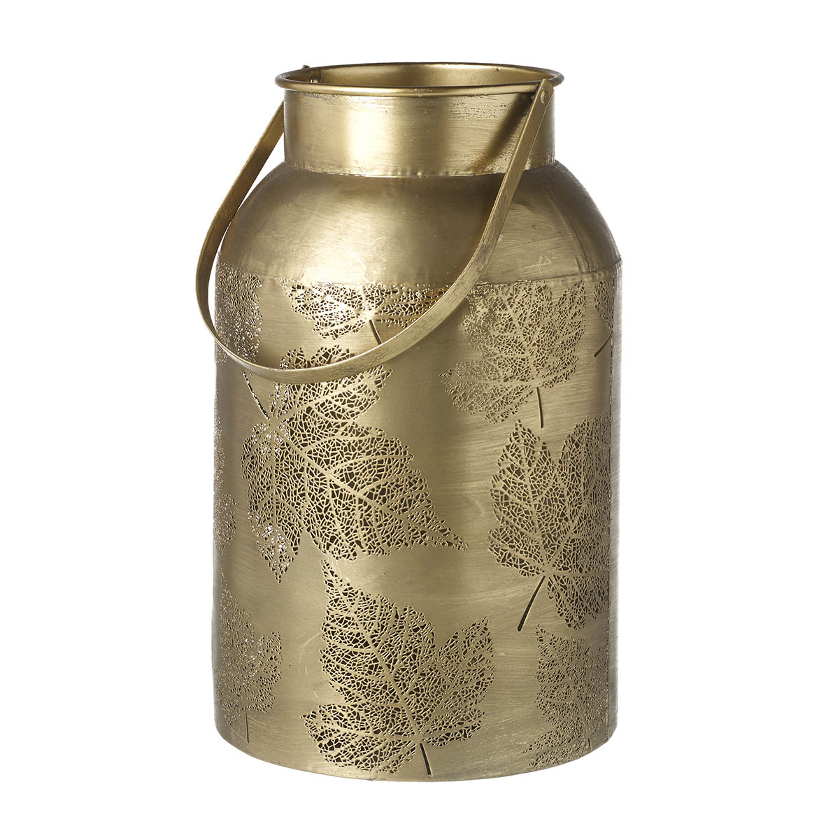 Lantern Ø19,5x32 cm AUTUMN LEAF gold