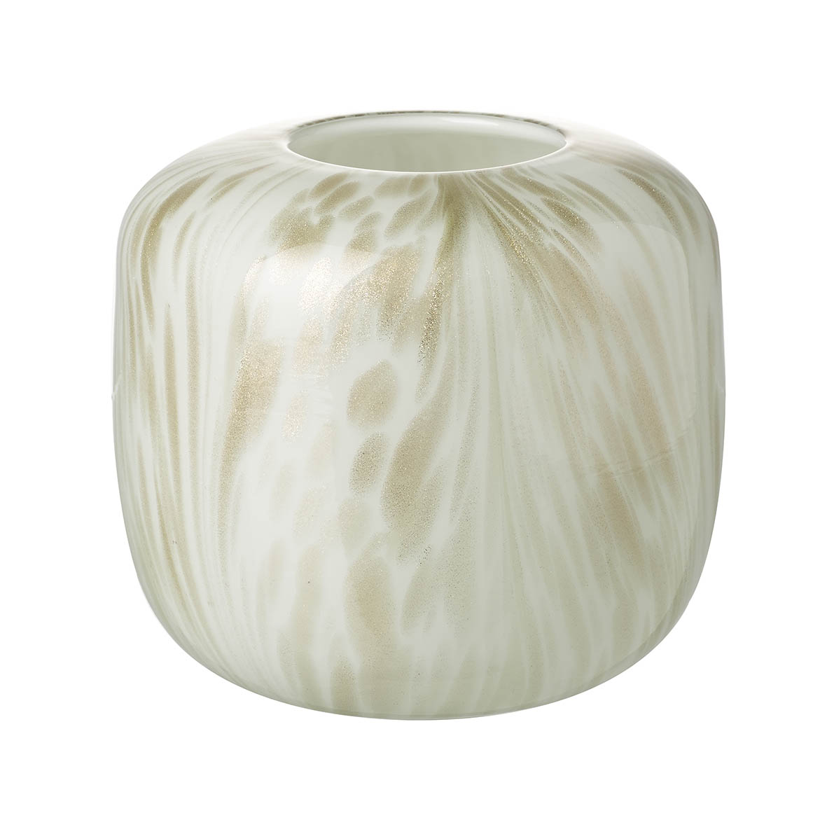 Vase 16,5x16,5x14,5 cm SHIMMER glass amber
