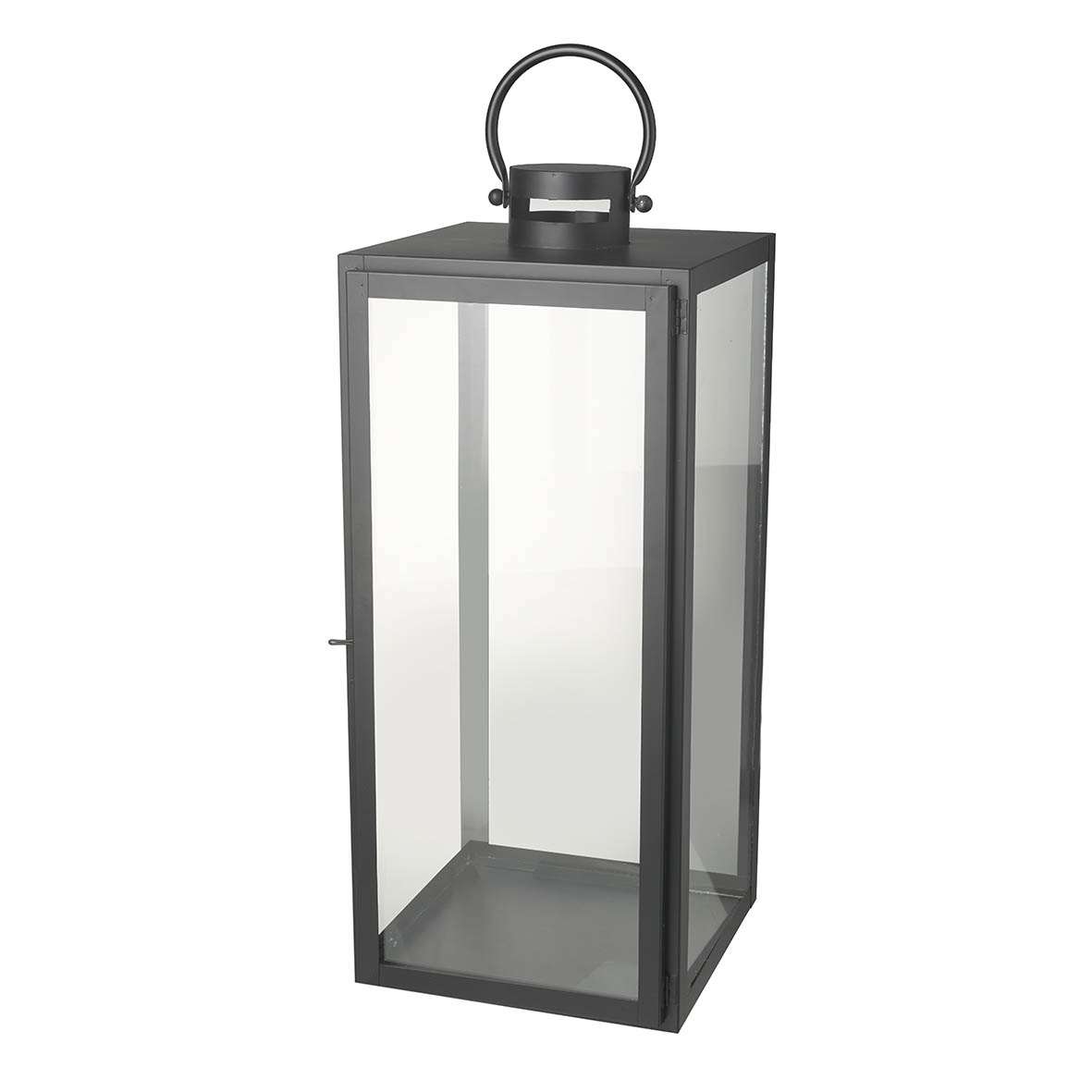 Lantern 27x27x62 cm BROADWAY black-glass clear