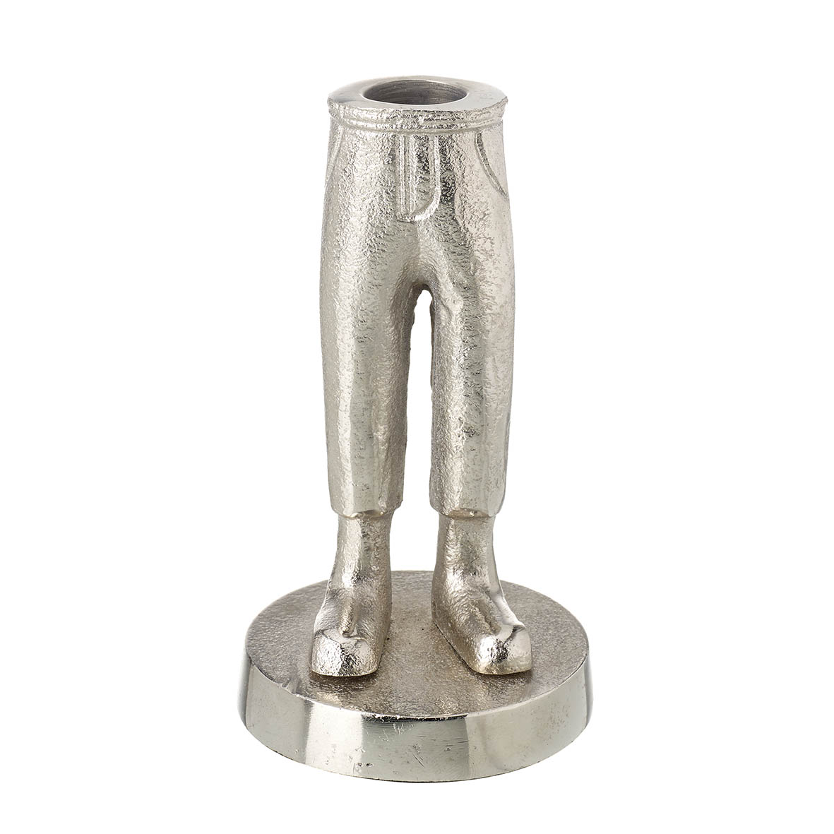 Candle holder Ø8x14 cm TROUSER LEGS silver