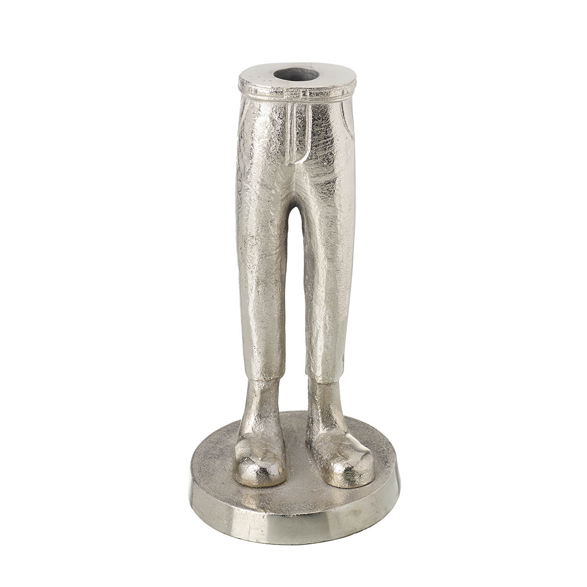 Candle holder Ø12x23 cm TROUSER LEGS silver