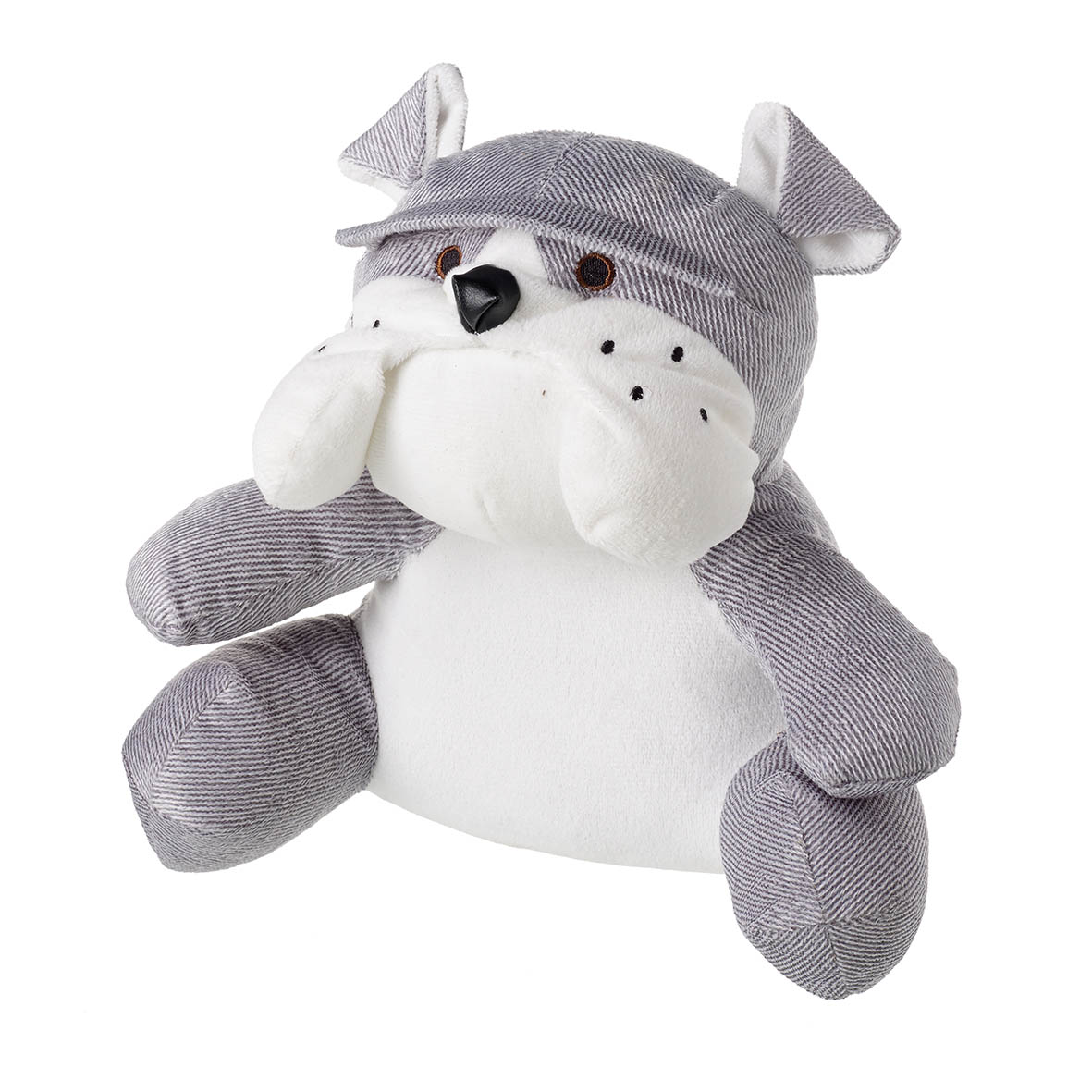Doorstop 22x20x23x15 cm BULLDOG grey white