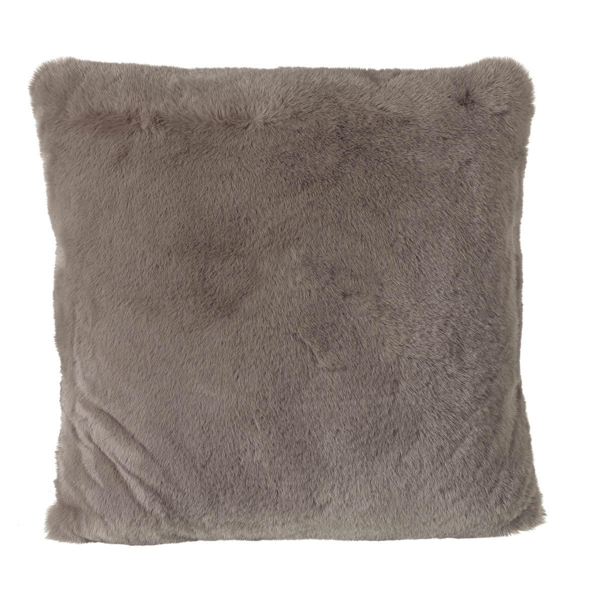 Cushion 45x45 cm FLUFFY FAUX FUR grey taupe