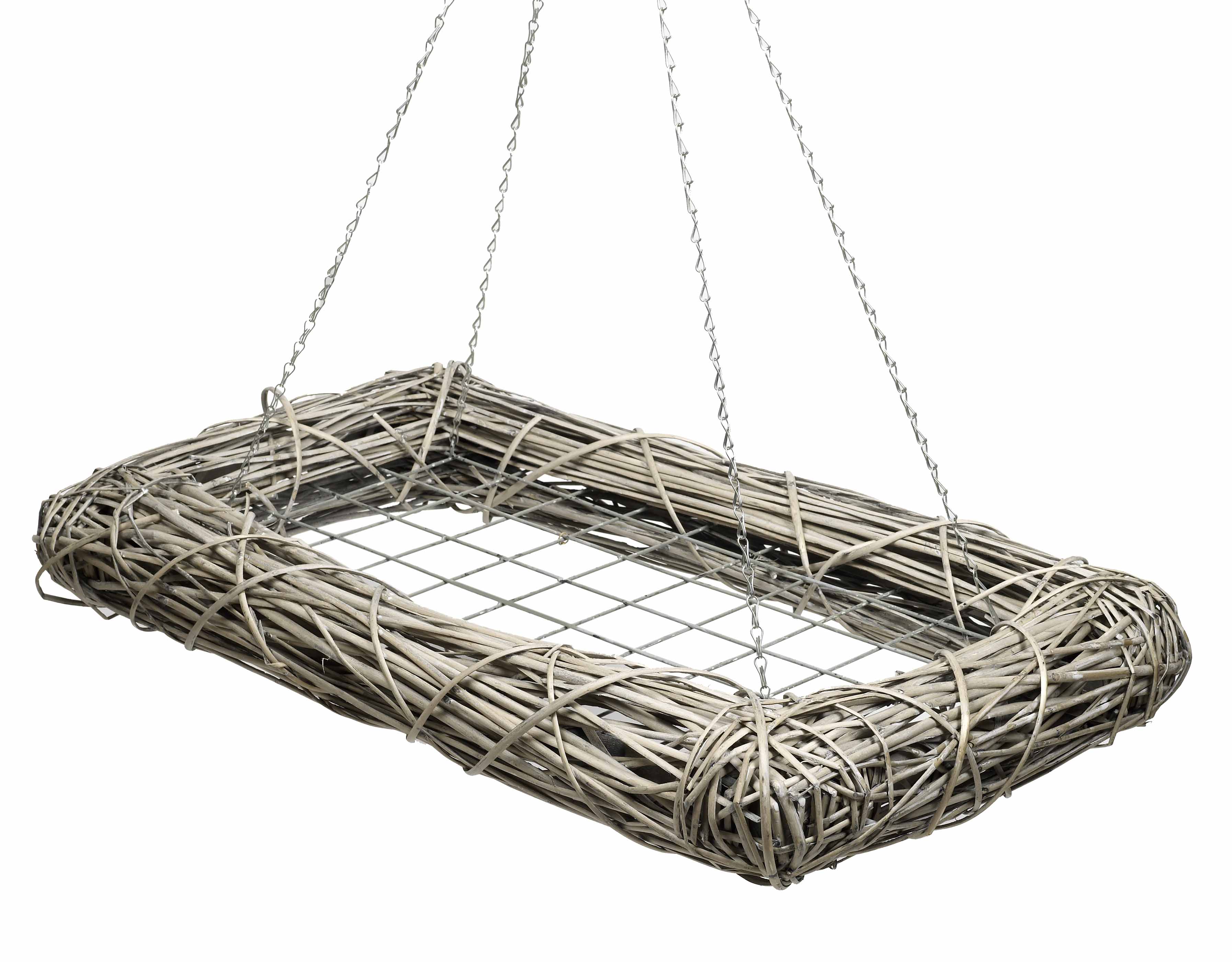Ornament hanging 100x61x13 cm GRID willow brown