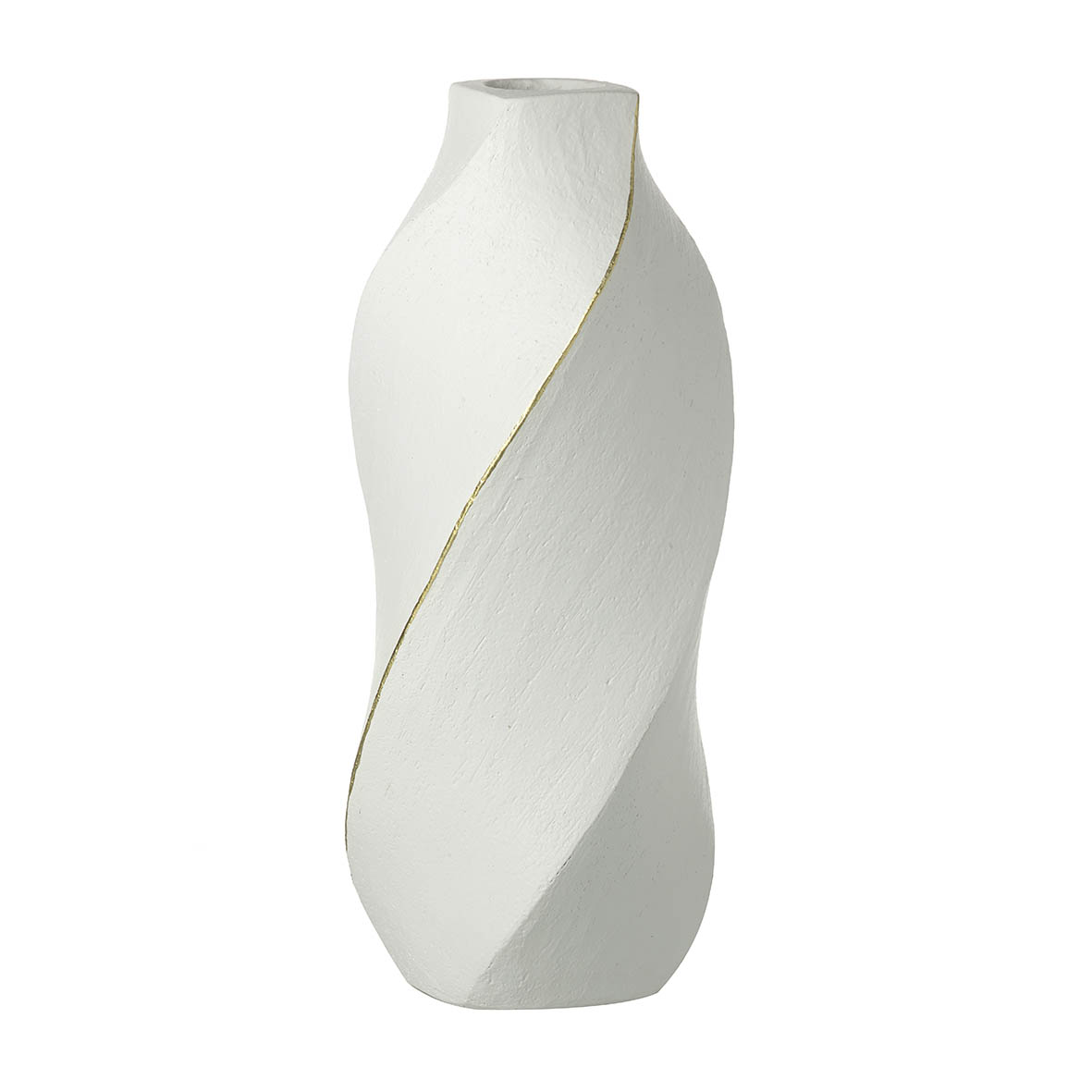 Vase deco Ø15x38 cm PERSEPHONE ceramics white