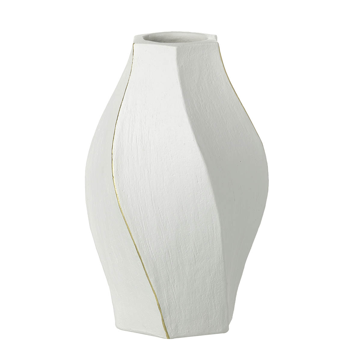 Vase deco Ø15x25 cm PERSEPHONE ceramics white