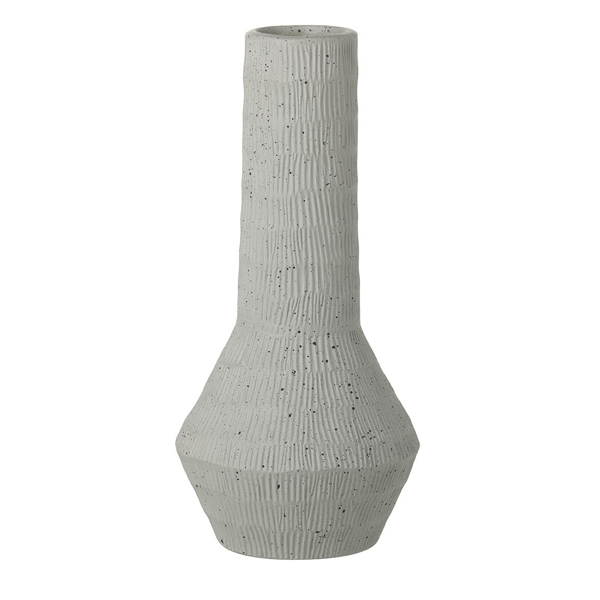 Vase deco Ø15x33 cm EARTHA ceramics grey