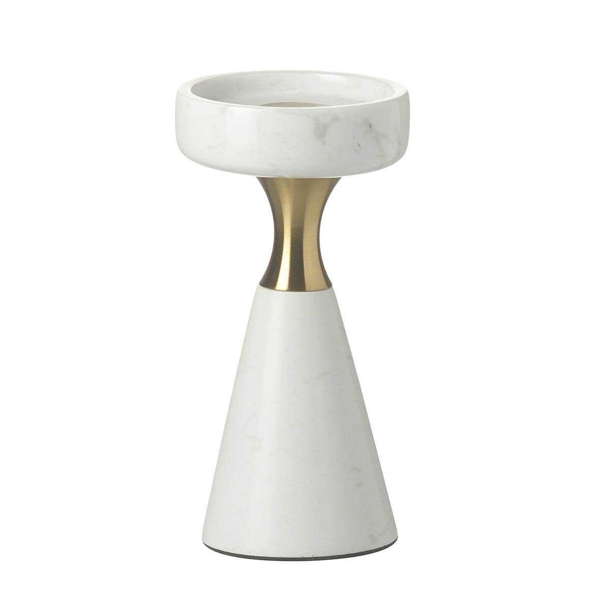 Candle holder Ø9x19 cm CADENT marble white