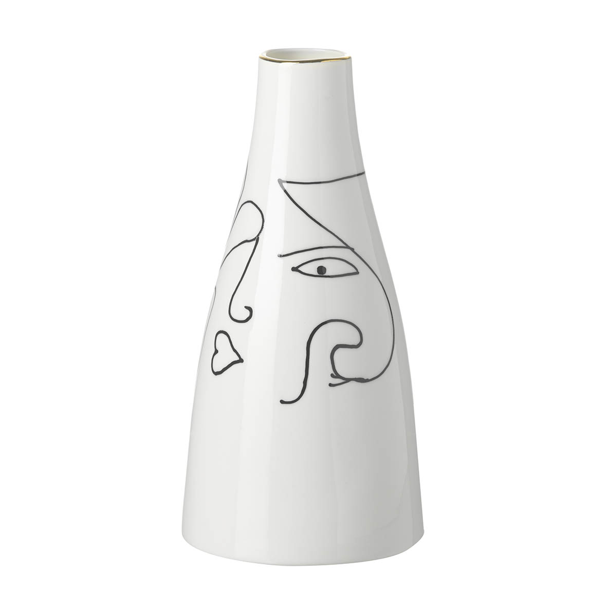 Vase Ø12x30 cm COLLETTE ceramics white