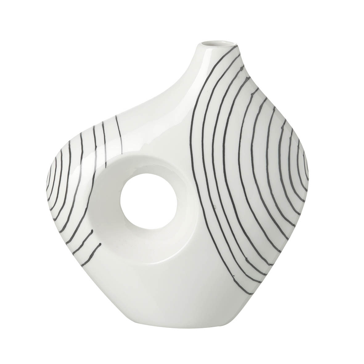Vase 21x9x23 cm LENIS ceramics white