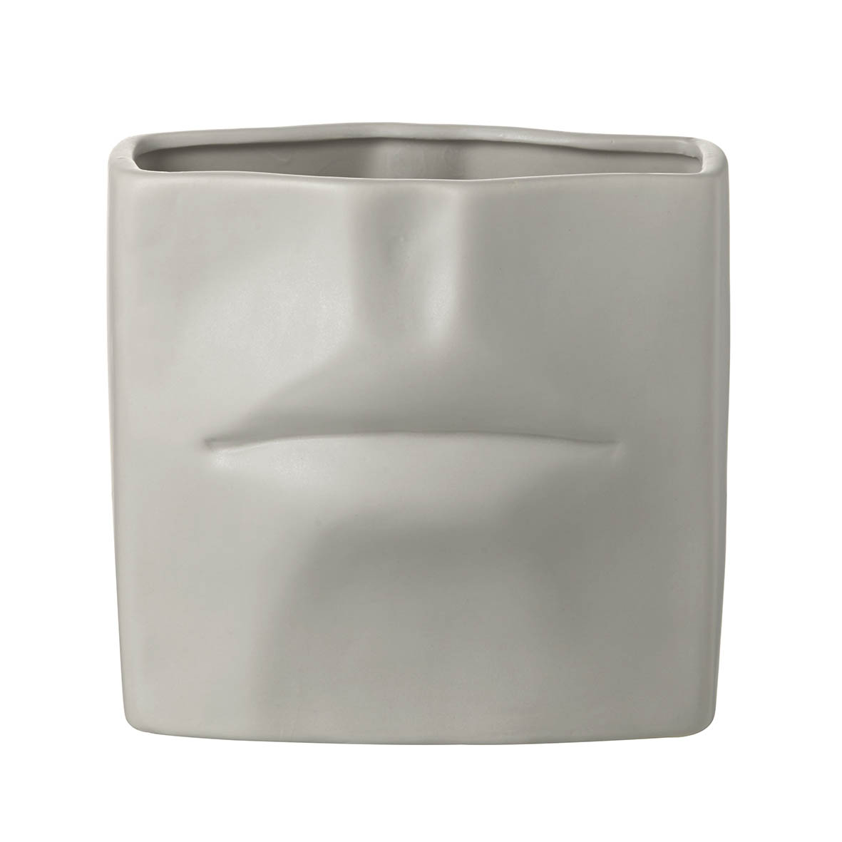 Vase 18x13x17 cm SILENCE ceramics grey