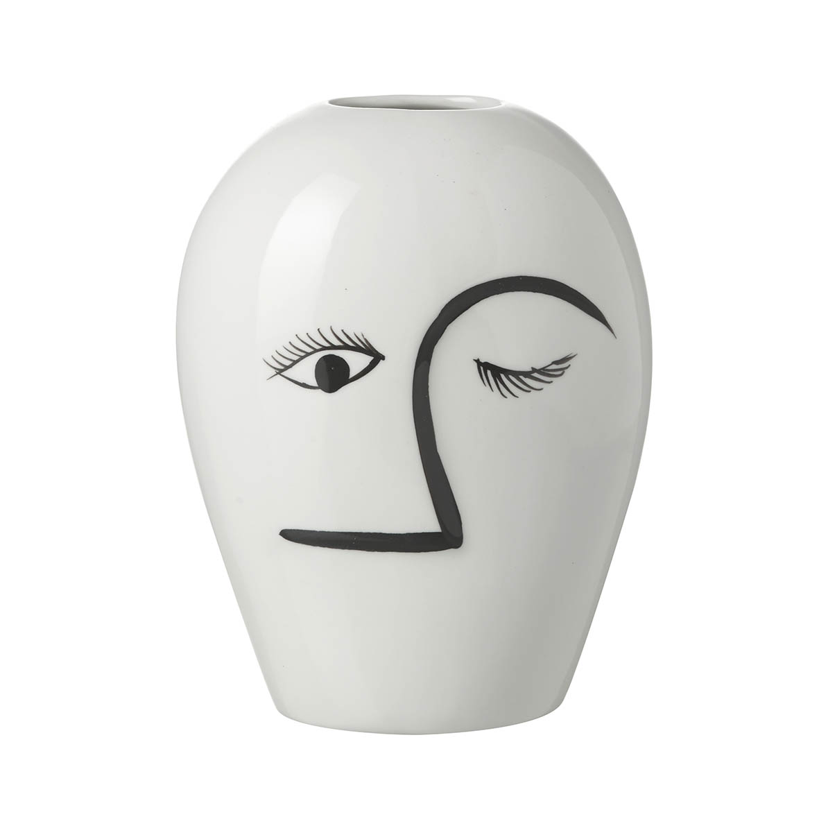 Vase 13x10x16 cm LASHES ceramics white