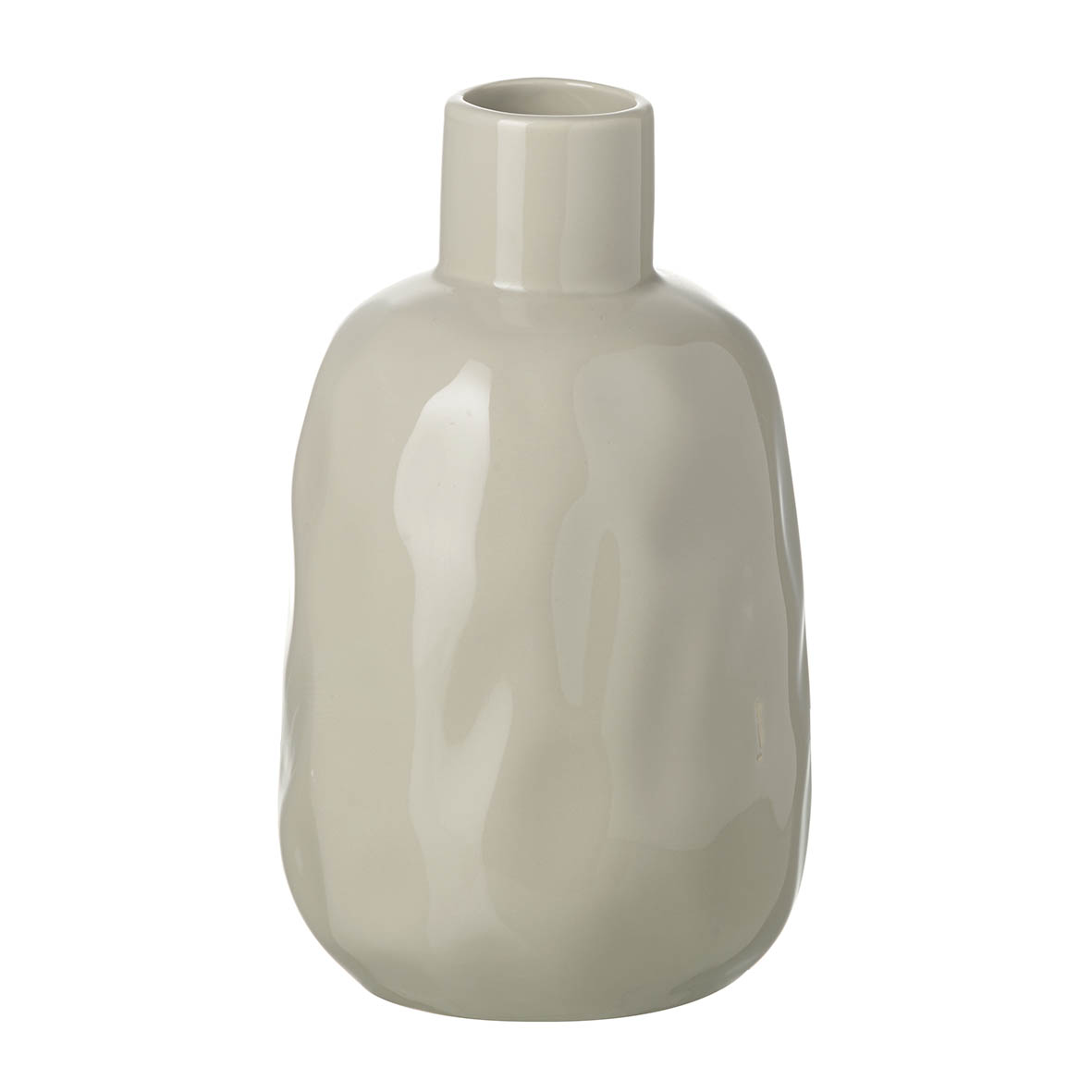 Vase Ø12x20 cm PEBBLE ceramics beige