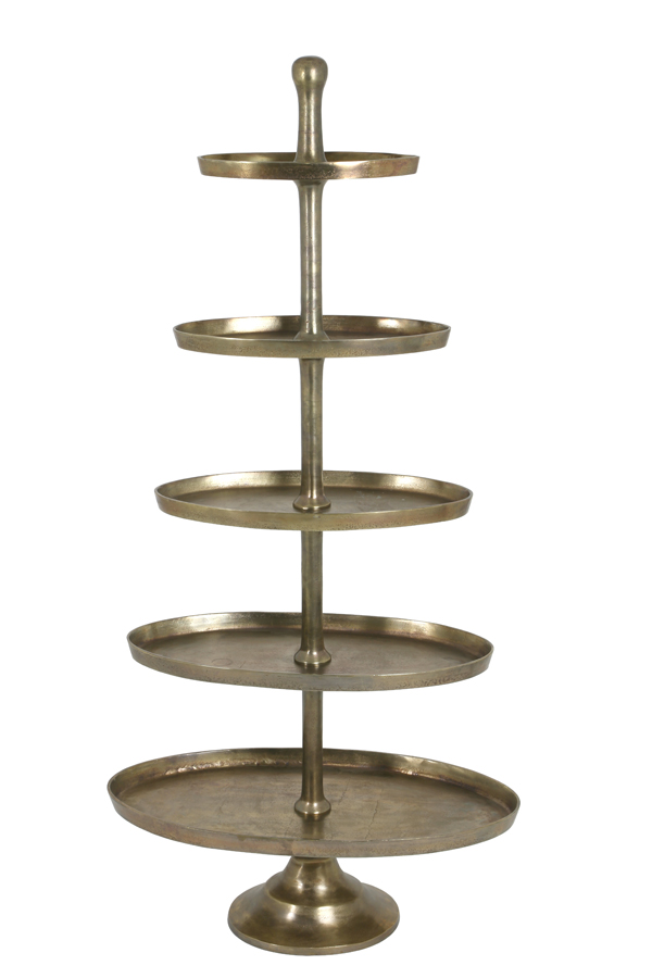 Stand 5 layers oval 83x41x170 cm PRATO antique bronze