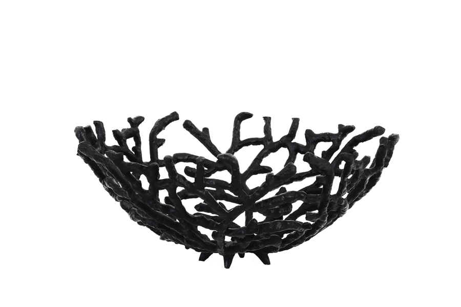 Fruit bowl Ø34,5x14 cm RAHMI matt black