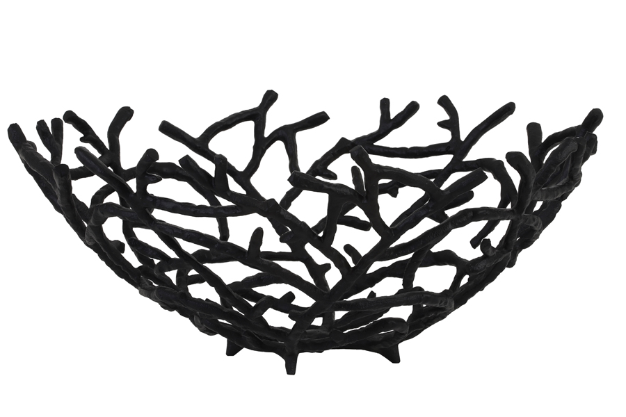 Fruit bowl Ø45x18,5 cm RAHMI matt black