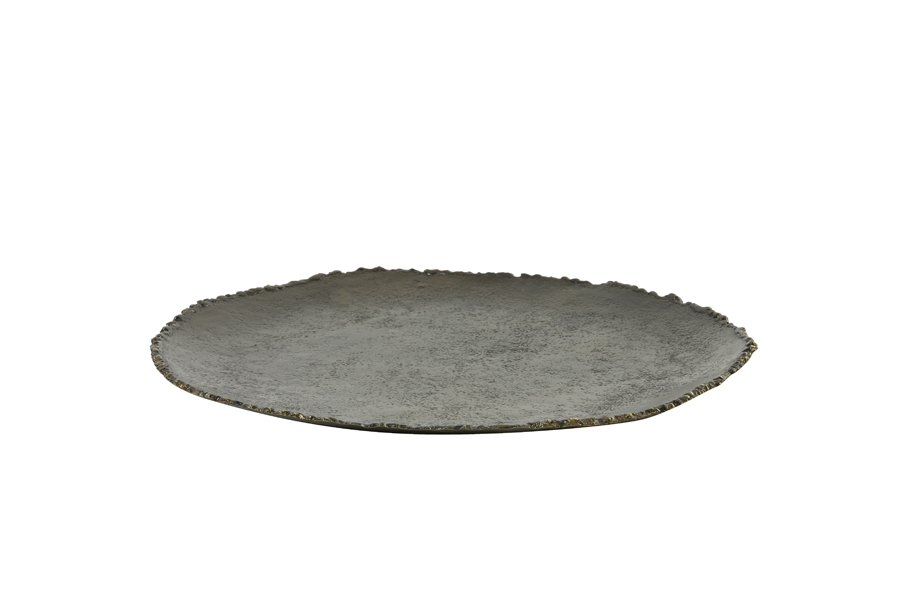 Dish 35x34x2 cm XIBOR antique bronze