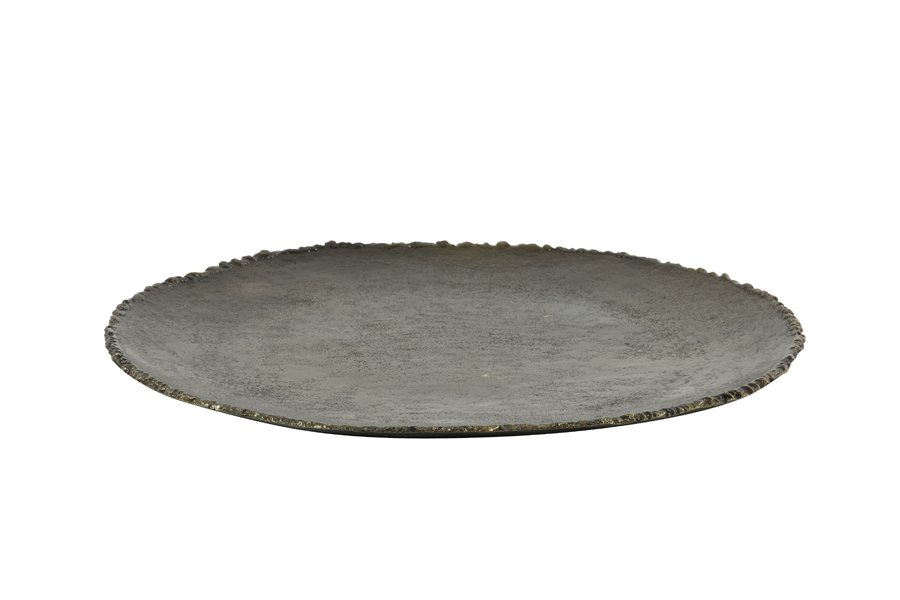 Dish 41x39x2,5 cm XIBOR antique bronze