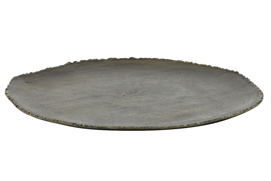 Dish 52x51x2,5 cm XIBOR antique bronze