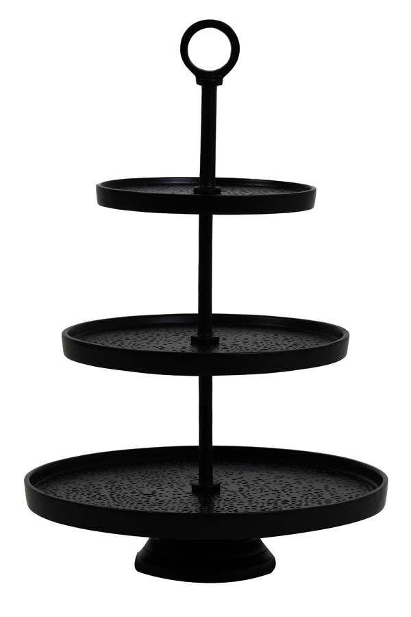 Stand 3 layers Ø32x48 cm LUTEK black