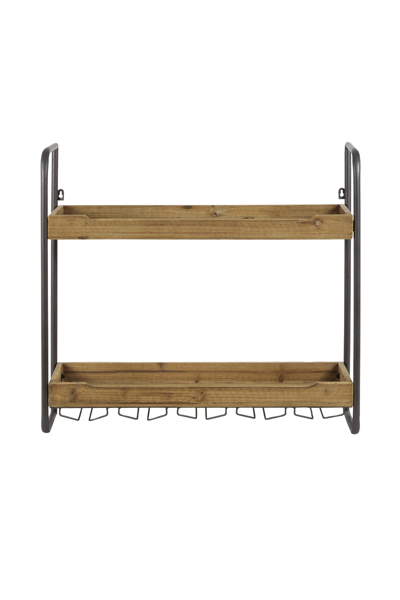 Wall rack 2 layers 73x20x69 cm SUCRE wood