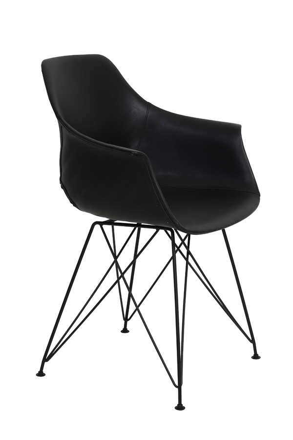 Dining chair 58,5x46x86 cm SERBIN black-black