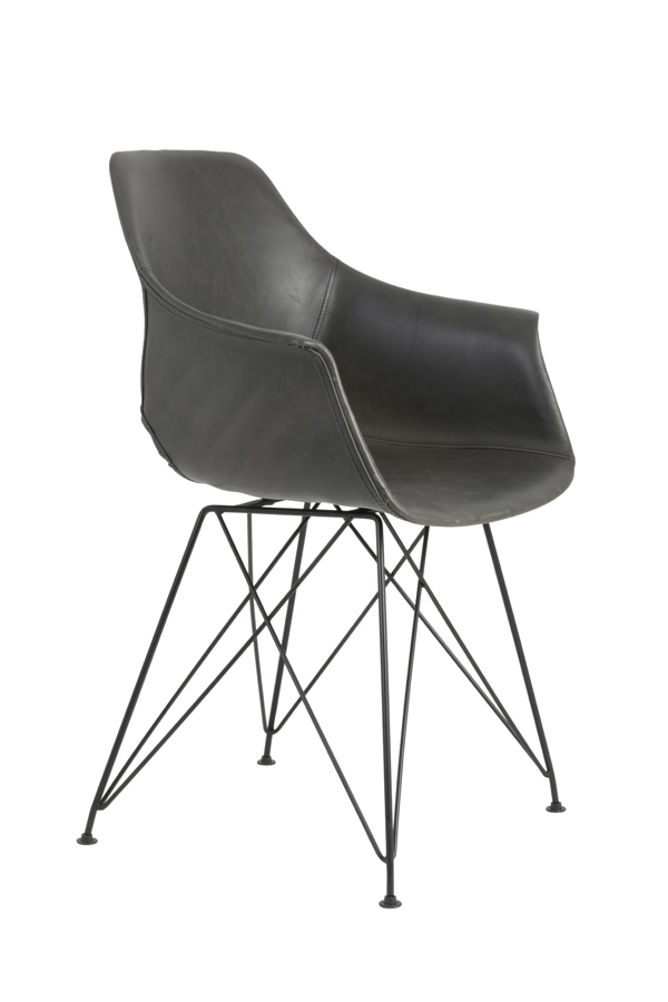 Dining chair 58,5x46x86 cm SERBIN grey-black