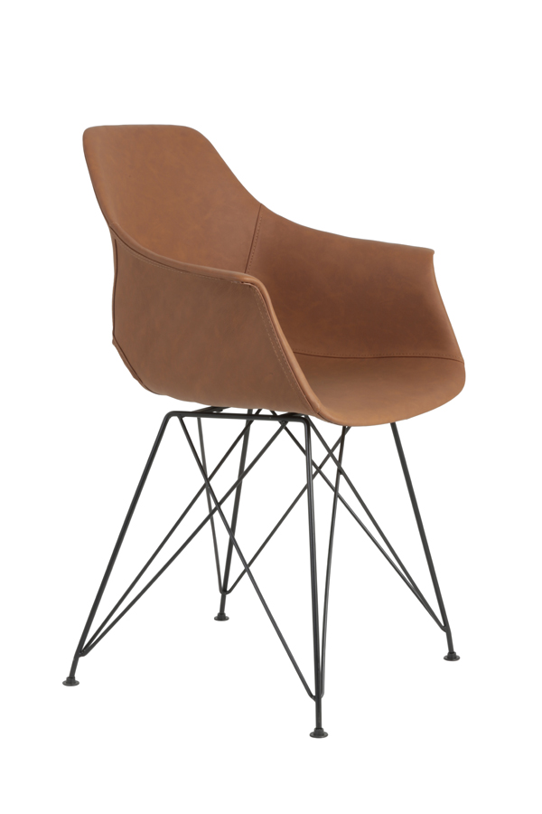 Dining chair 58,5x46x86 cm SERBIN brown-black