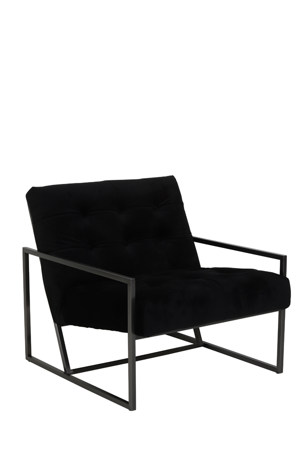Chair 81x71x70 cm GENEVE velvet black
